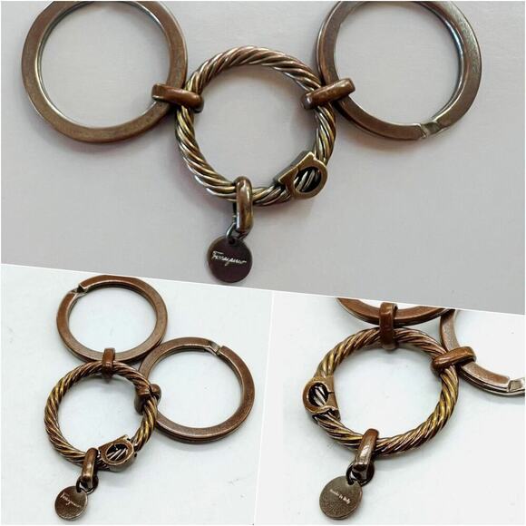 RARE Salvatore Ferragamo Mens Gancini Vintage Keyring - Picture 1 of 7